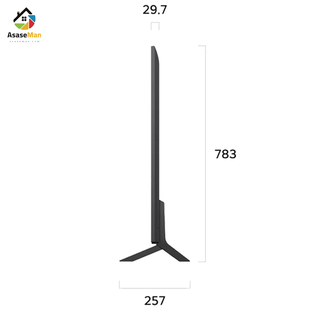 ابعاد تلویزیون ال جی مدل QNED80A