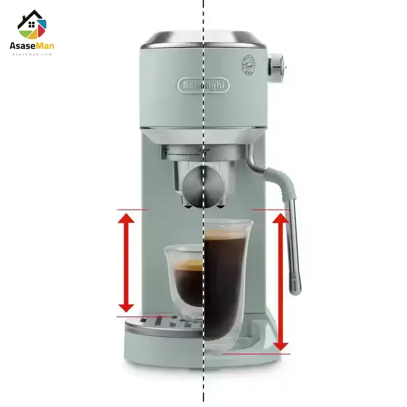 اندازه اسپرسو ساز دلونگی EC890